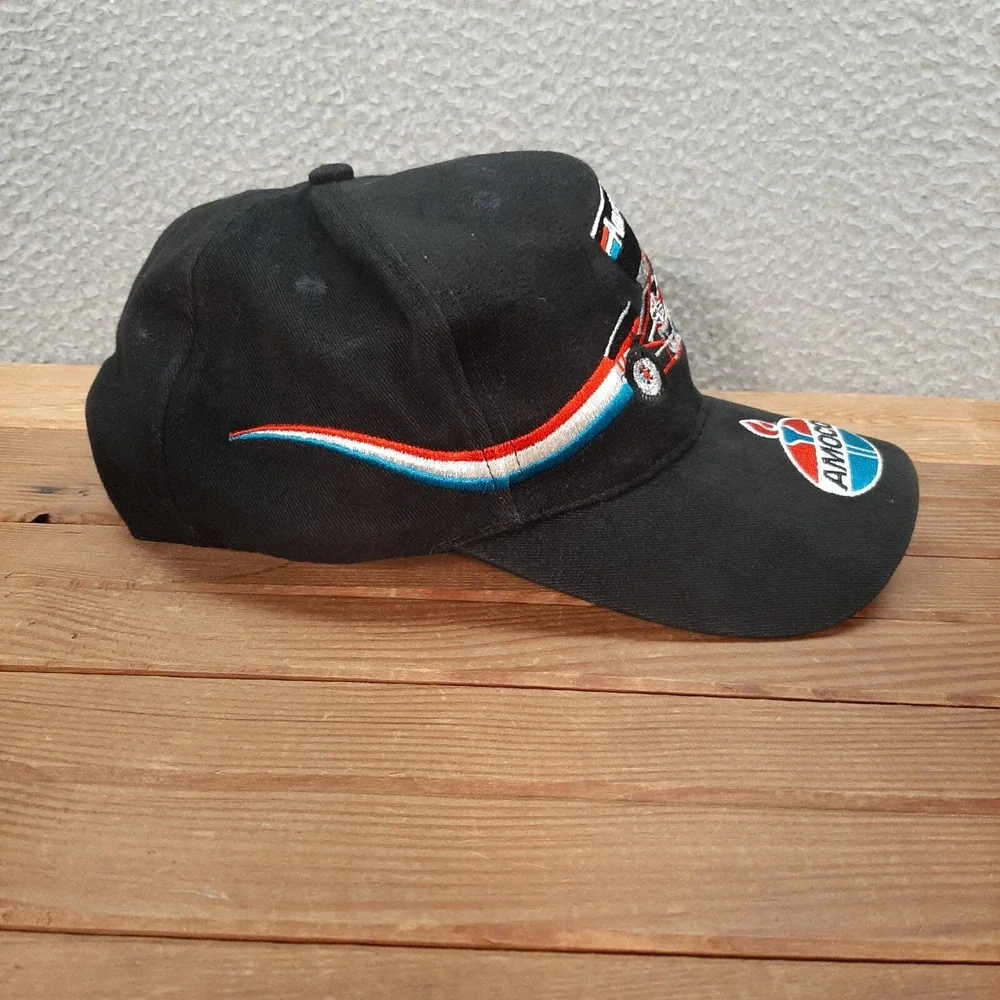 Vintage Nascar Hat Adult Black Snapback Cap Dave Blaney Amoco 1990s‎ Y2K Racing
